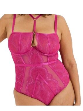 Torrid Fuchsia Pink Boudoir
Strappy Bodysuit